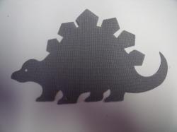 Dinosaur - Stegosaurus Laser Cut Appliques (Size: 5"W, Color: Gray , Direction: Facing left)
