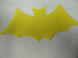 Bat Laser Cut Appliques (Size: 4"W , Color: Yellow)