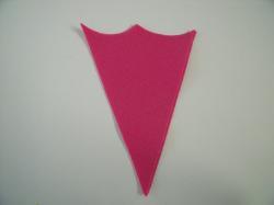 Ice Cream Cone Laser Cut Appliques (Size: With FUSIBLE- 6"h, Color: Hot Pink )