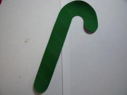 Christmas Candy Cane Laser Cut Appliques (Size: 4"H, Color: Green  , Direction: Facing right)
