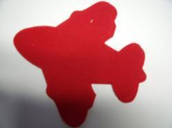 Airplane Laser Cut Appliques (Size: 6"W, Color: Red )