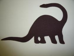 Dinosaur - Apatosaurus Laser Cut Appliques (Size: 7"W, Color: Brown , Direction: Facing right)