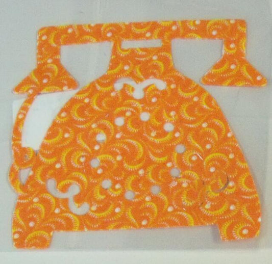 Appliques - Telephone  (Price: Price, Color: orange print)