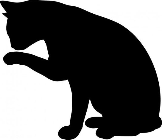 Cat #5 Laser Cut Silhouette  (Size: 7"W, Direction: facing left)