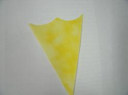 Ice Cream Cone Laser Cut Appliques (Size: With FUSIBLE- 6"h, Color: Tonal - Pastel Yellow)