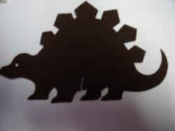 Dinosaur - Stegosaurus Laser Cut Appliques (Size: 5"W, Color: Brown  , Direction: Facing left)