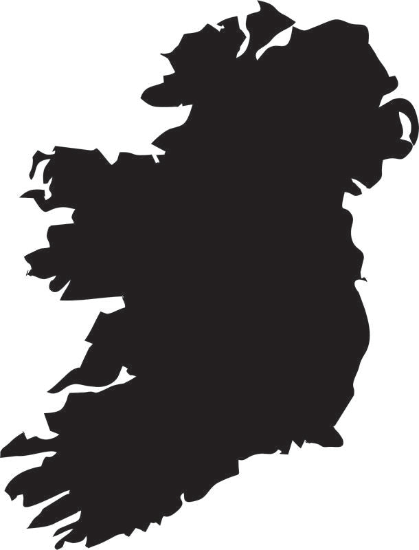 Ireland Silhouette Laser Cut Appliques (Size: WITH fusible - 10"H)