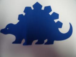 Dinosaur - Stegosaurus Laser Cut Appliques (Size: 7"W, Color: Blue , Direction: Facing right)