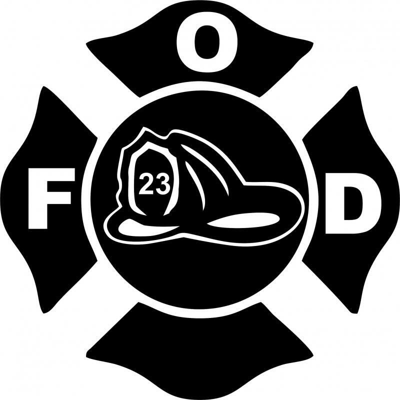 Firefighter Crest Symbol  Laser Cut Appliques (Price: 8" with FUSIBLE)
