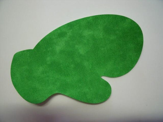 Christmas Mitten Laser Cut Appliques (Size: with FUSIBLE - 4"H, Color: Tonal - Green, Direction: Facing left)