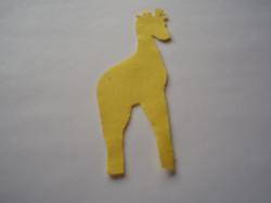 Giraffe Laser Cut Appliques (Size: 6"H, Color: Yellow  , Direction: Facing right)