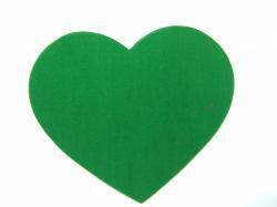 Heart Laser  Cut Appliques (Size: with FUSIBLE - 6"W, Color: Green)