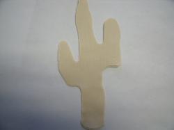 Cactus Laser Cut Appliques (Size: 5"H, Color: Tan/Beige )