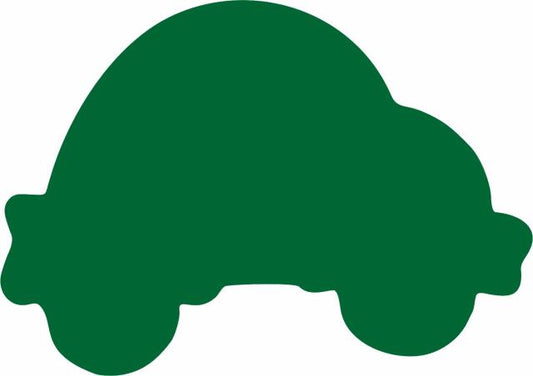 Car Laser Cut Appliques (Size: 6"W - ADD FUSIBLE , Color: Green  )