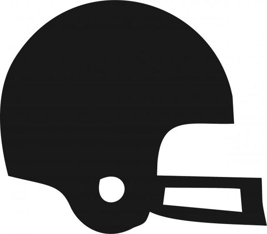 Football Helmet Laser Cut Appliques (Size: 9"W, Direction: facing right)