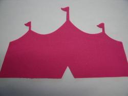 Circus Tent Laser Cut Appliques (Size: 10"W, Color: Hot Pink  )
