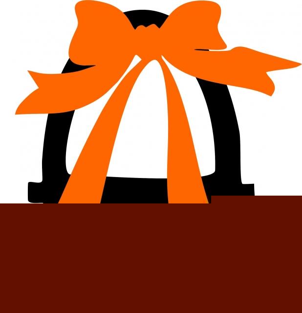 Flower Girl Basket with Bow Appliques (Color: Orange Bow, Size: with FUSIBLE - 10"H)