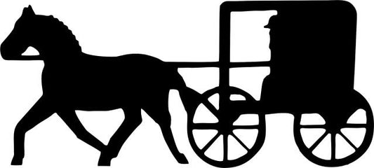 Amish Buggy #2a (Direction: Facing Left, Price: with FUSIBLE - 8"W)