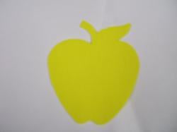 Apple Laser Cut Appliques (Size: 5"H, Color: Yellow  )