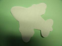 Airplane Laser Cut Appliques (Size: 4"W, Color: White  )