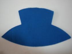 Hat Laser Cut Appliques (Size: with FUSIBLE - 5"W, Color: Blue)