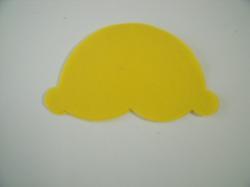 Ice Cream Scoop Laser Cut Appliques (Size: With FUSIBLE- 5"W, Color: Yellow )