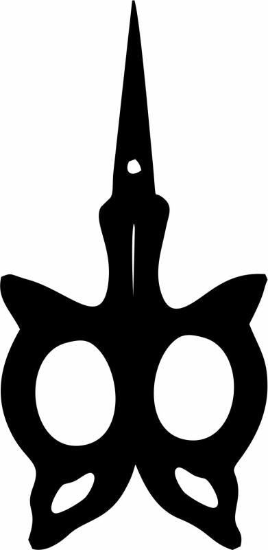 Embroidery Scissors - Butterfly Silhouette Laser Cut Appliques (Size: 8"W)