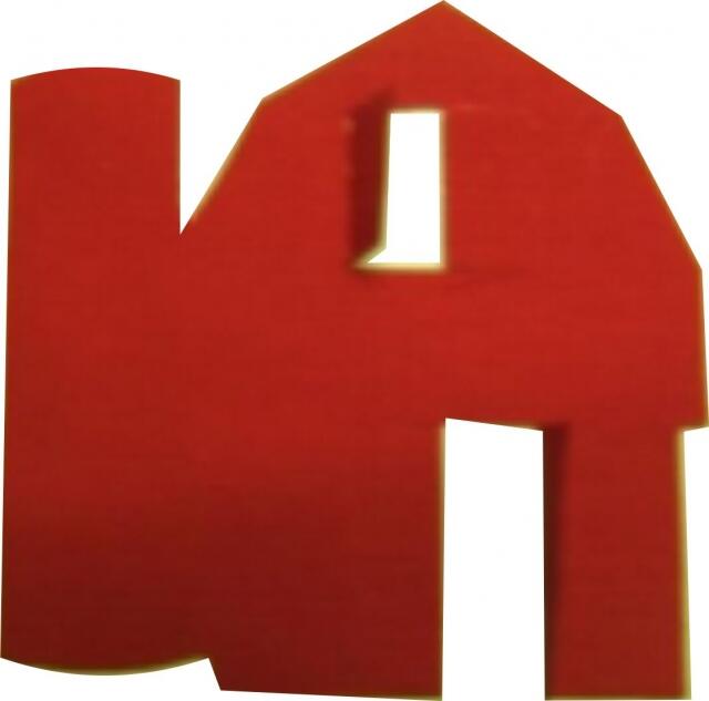 Barn Giant Laser Cut Appliques (Size: with FUSIBLE - , Color: Red)