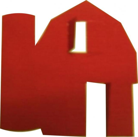 Barn Giant Laser Cut Appliques (Size: with FUSIBLE - , Color: Red)