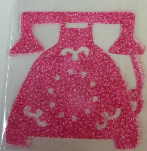 Appliques - Telephone  (Price: Price, Color: pink floral)