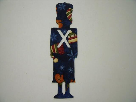 Christmas Toy Soldier Laser Cut Appliques (Size: 7"H, Color: Blue Hats & Mittens)