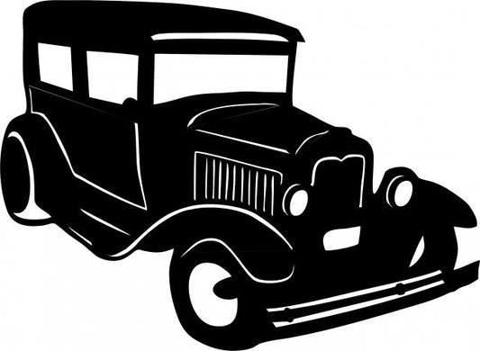 Antique Vintage 1920's Sedan Silhouette Laser Cut Appliques (Size: 9"W, Direction: facing right)
