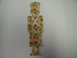 Christmas Toy Soldier Laser Cut Appliques (Size: 5"H, Color: Gold Vines, Hearts & Stars)