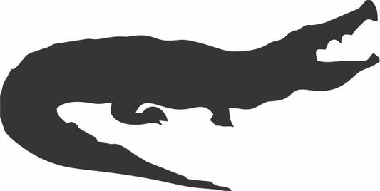 Alligator  Silhouette Laser Cut Appliques (Direction: facing right, Size: 12"W)