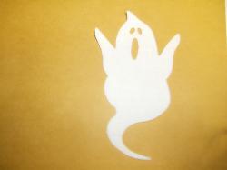 Ghost Laser Cut Appliques (Size: 6"H, Color: White )
