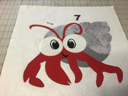 Kit - Crab Laser Cut Appliques (Color: Gray Shell, Price: with FUSIBLE )