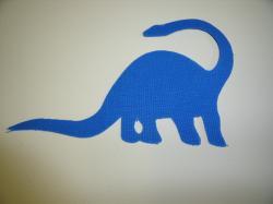 Dinosaur - Apatosaurus Laser Cut Appliques (Size: 7"W, Color: Blue , Direction: Facing left)